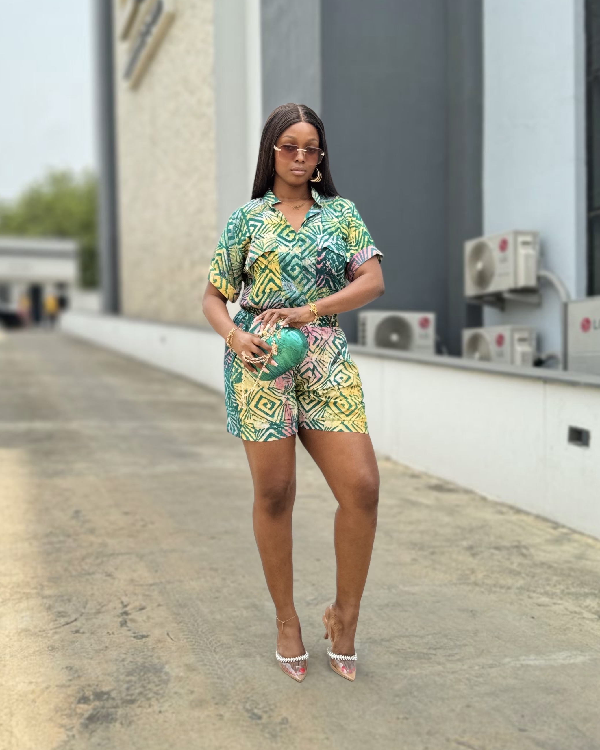 Terra adire shorts set