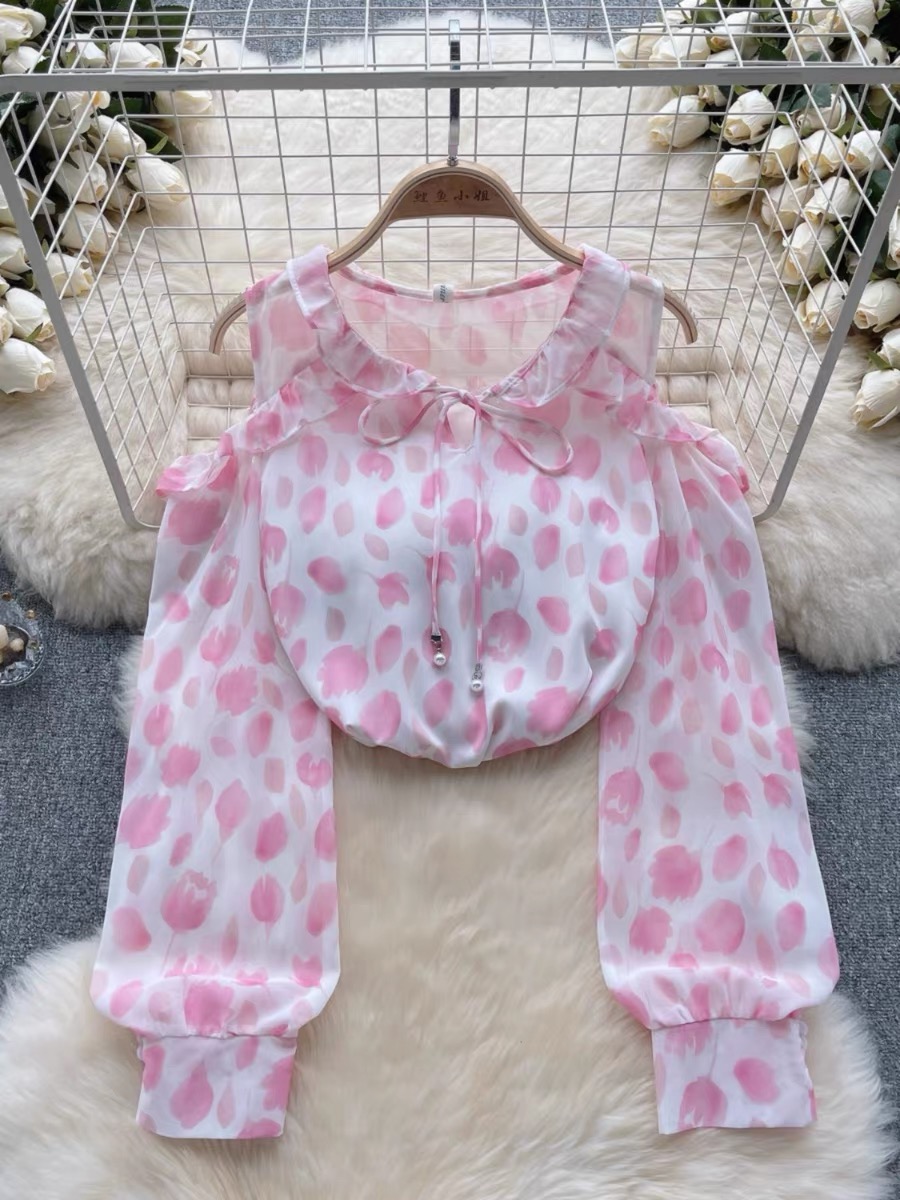 Catch me tonight pink blouse BE168 image