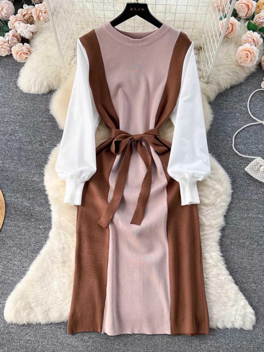 Office girl knit dress KBC105 image