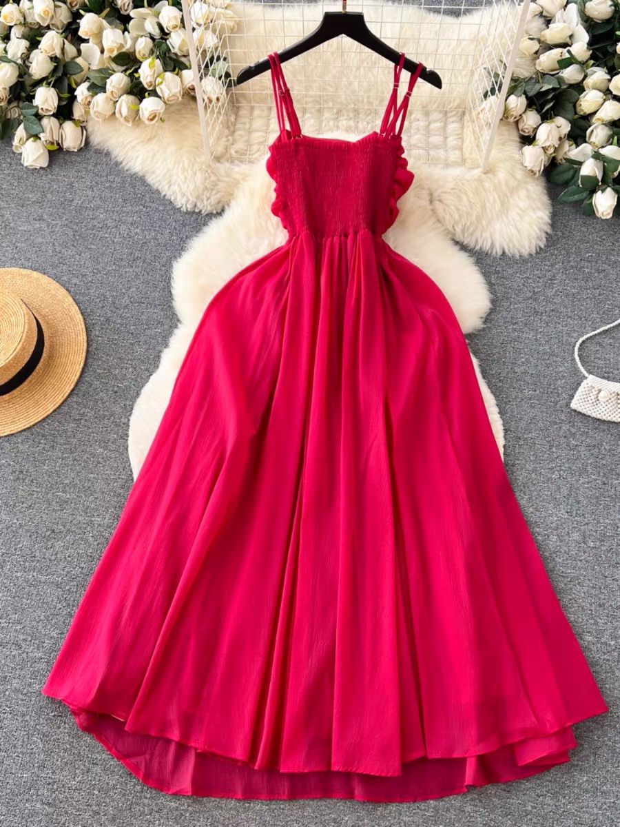 Tall feeling no sleeves dress CD338 image