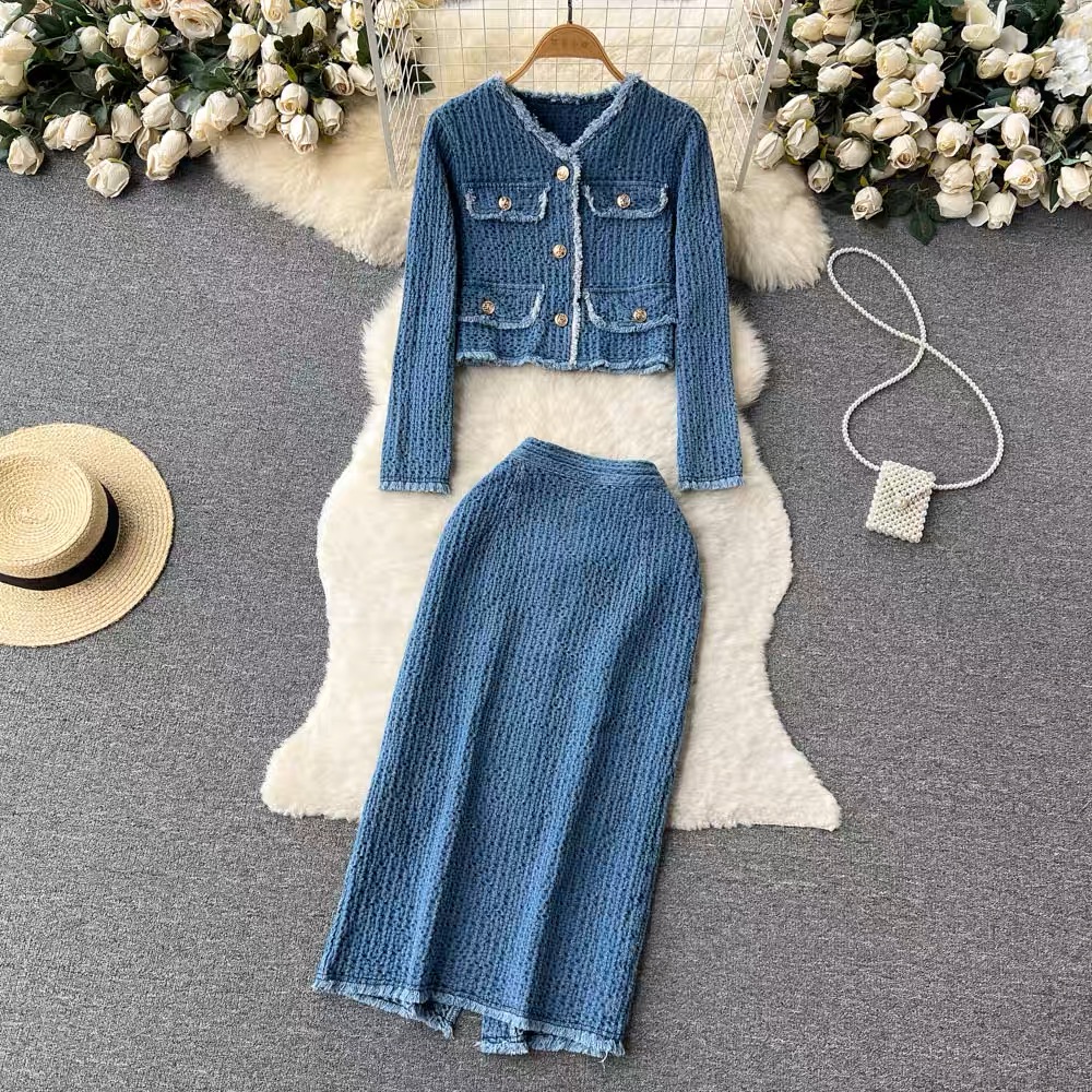 We outside tonight denim set TPZZ1919 image