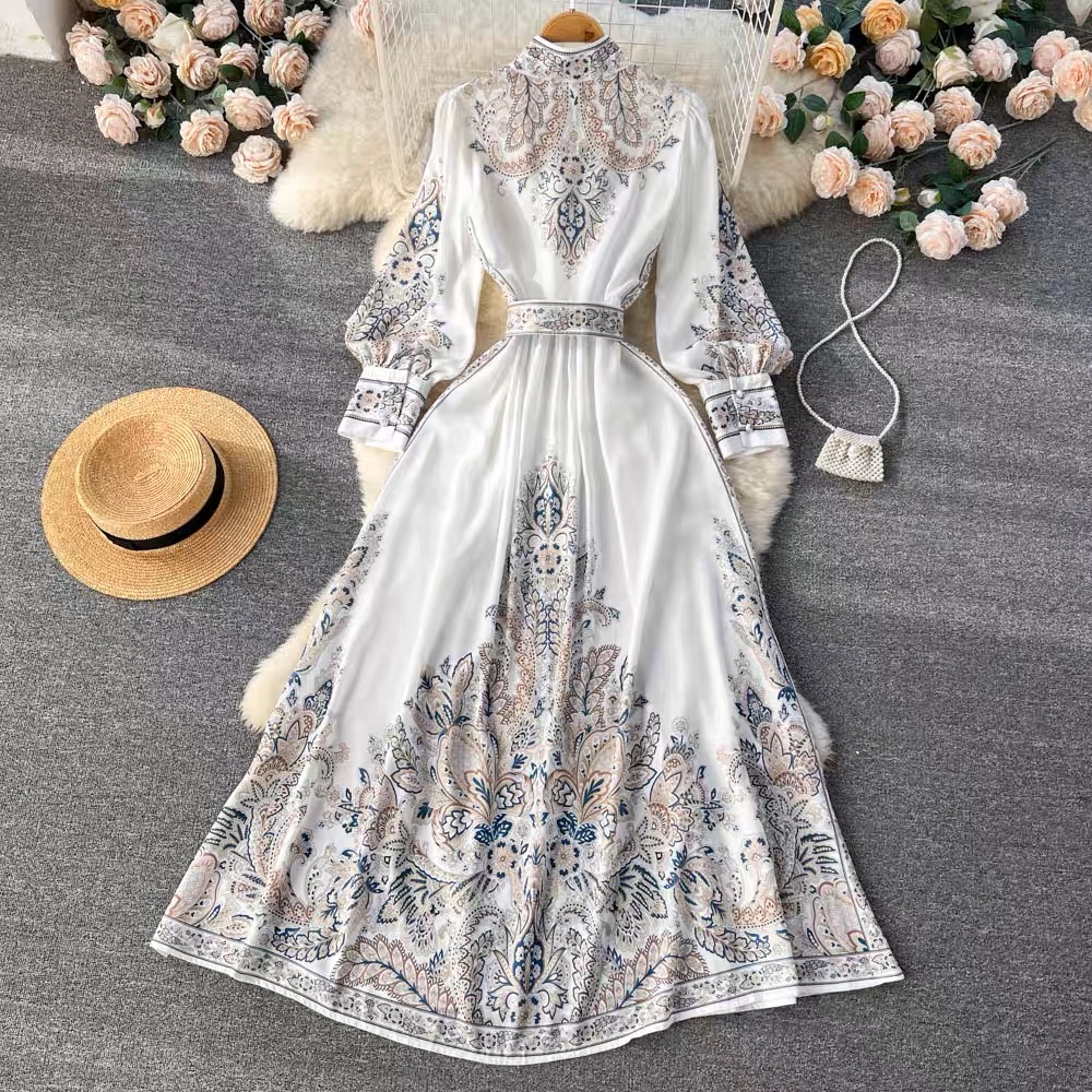 Main character print dress ED44 image