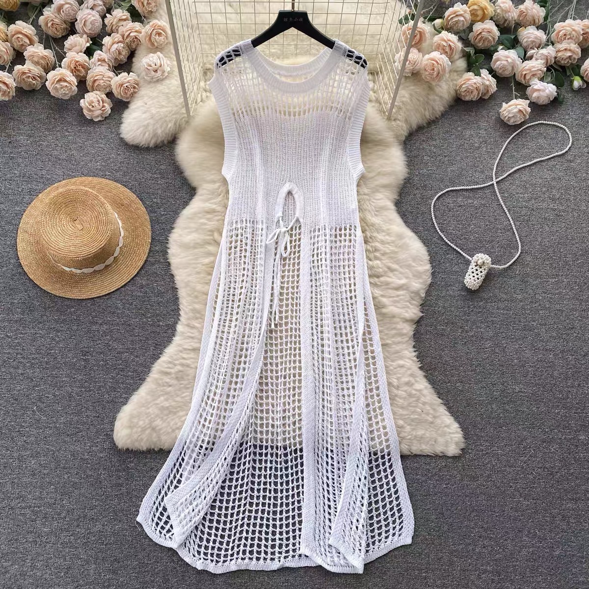 Only fun & games beach crotchet dress KD132 image
