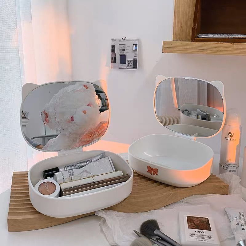 Cute makeup box and mirror MK124 image