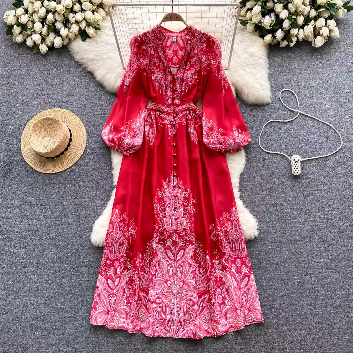 Love me not print dress ED83 image