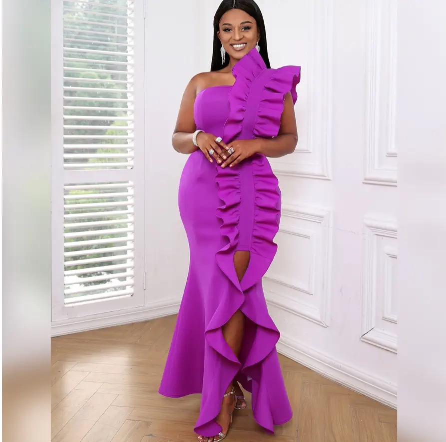 Caught in the moment ruffle dress EBC34 image