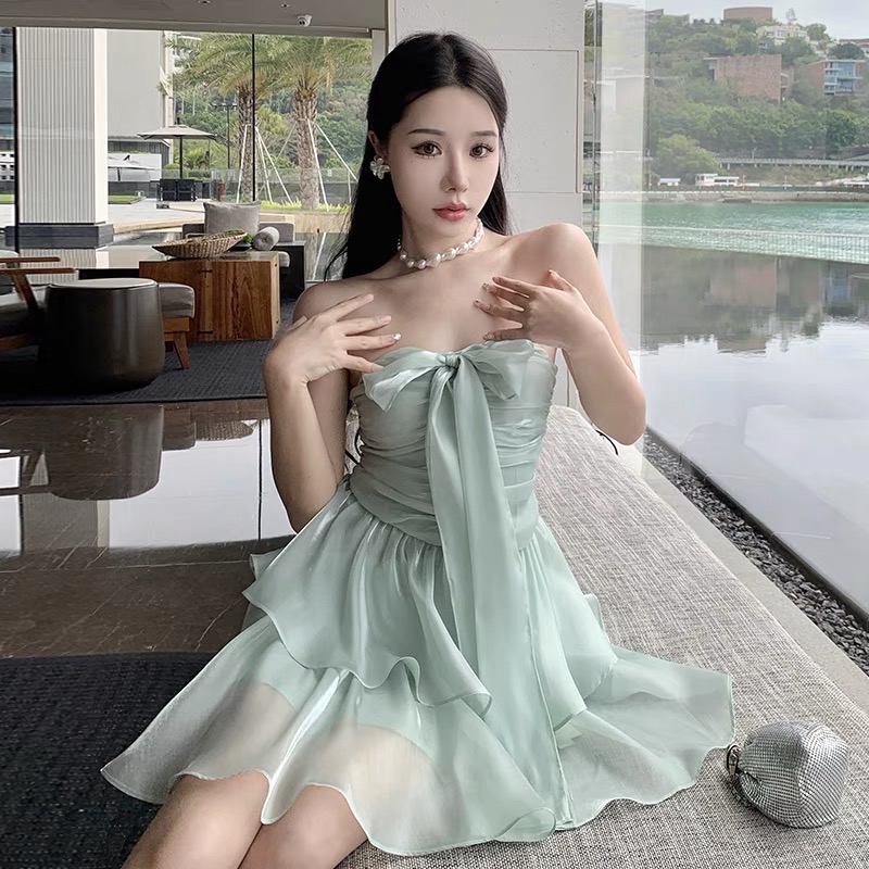 Tropic oasis satin dress FD191 image