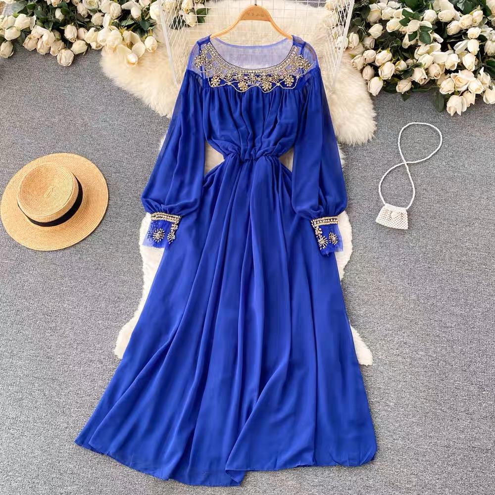Take chances embroidery dress FD189 image