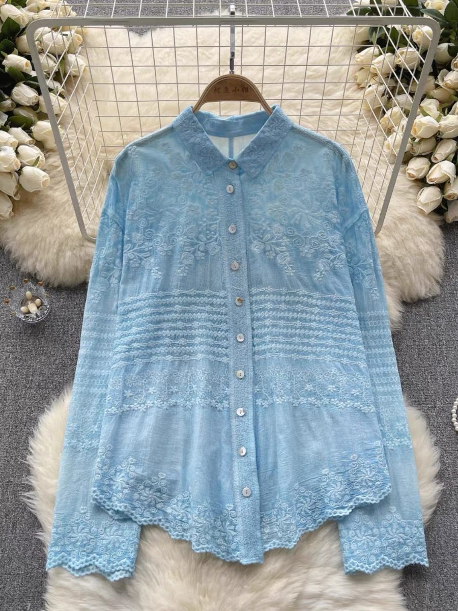 Tipping the glass lace blouse BE214 image