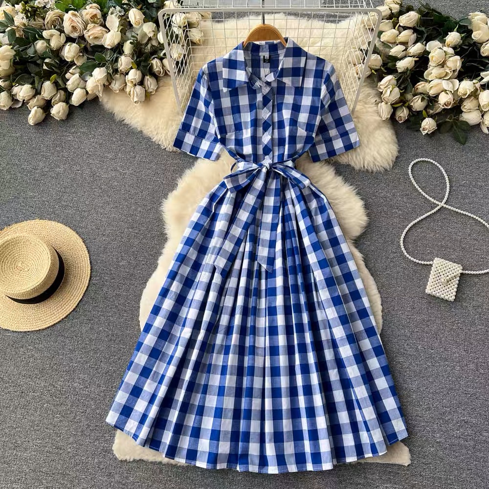 Rich babe check dress FD200 image