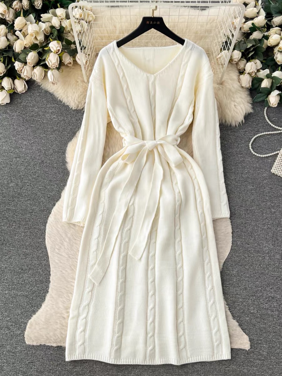 Sprinkle sprinkle queen fluffy wool dress KD144 image