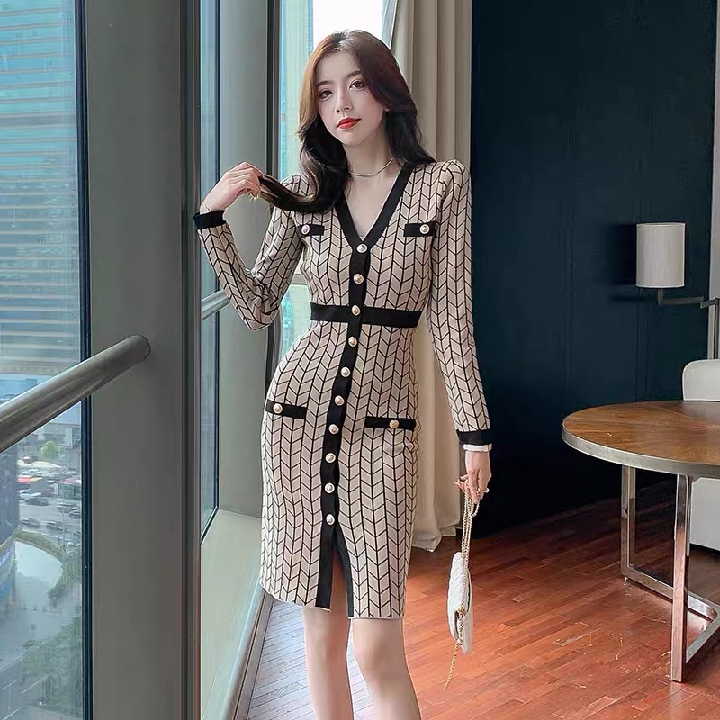 Vacation trip plaid dress FBC67 image