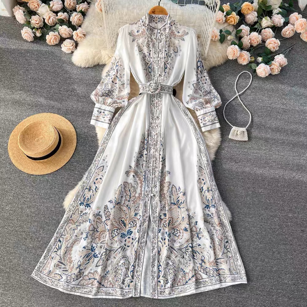 Main character print dress ED44 image