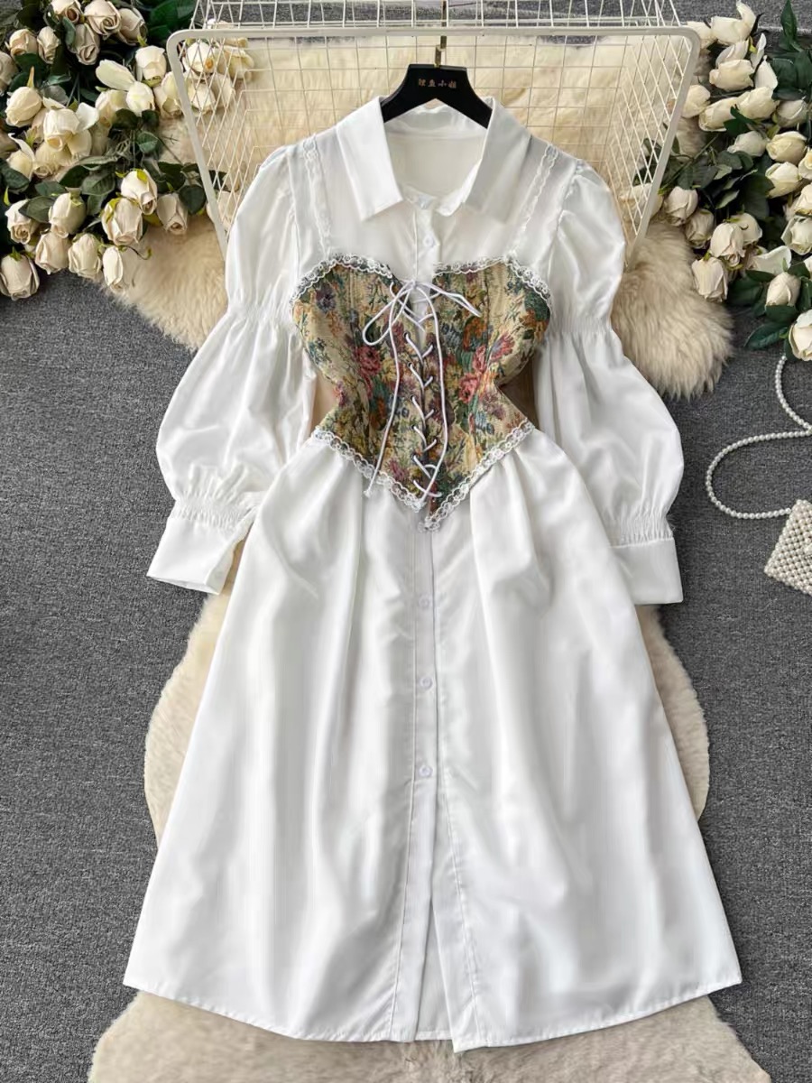 Baddie on the go shirt dress & corset SDZZ839 image