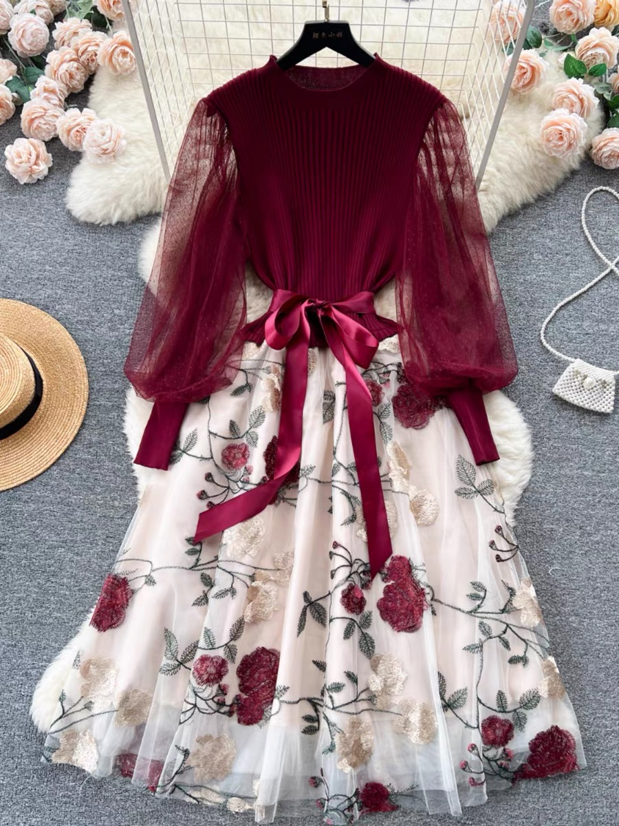 Stay solids floral dress CD511 image