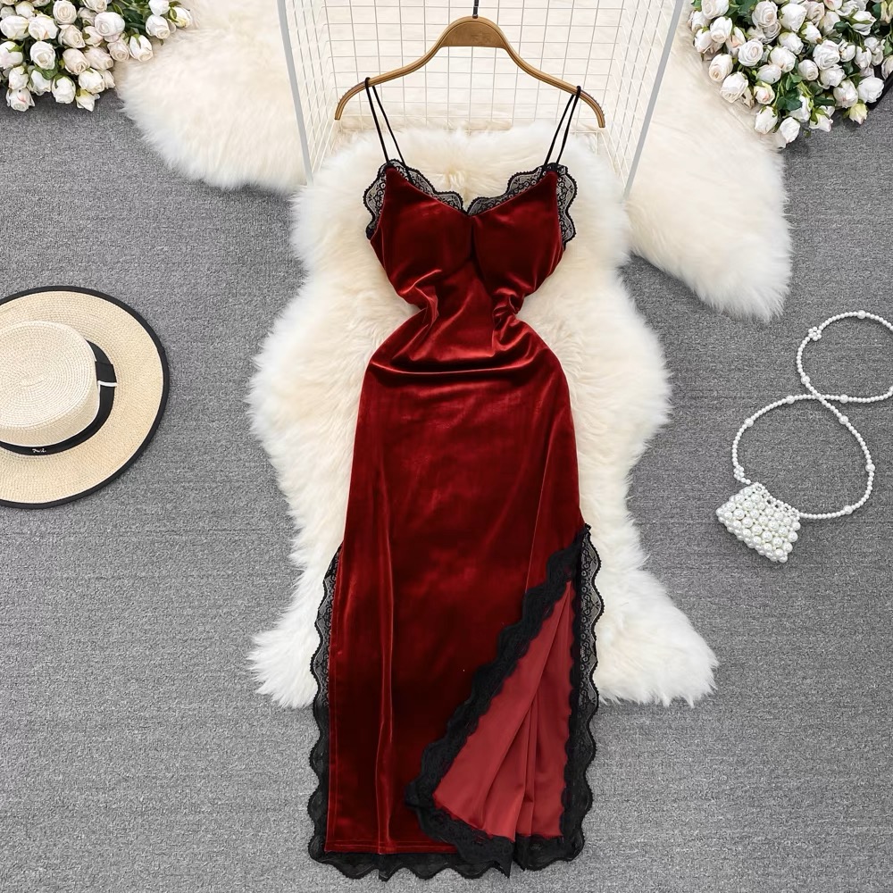 Bury gay girl suede gown CBC112 image