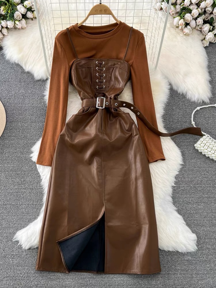 Hot bebe leather dress FD274 image