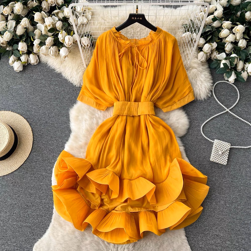 Heading to the yacht ruffle dress FD172 image
