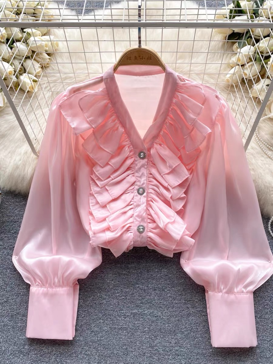 Caught in the drama flutter blouse BE166 image