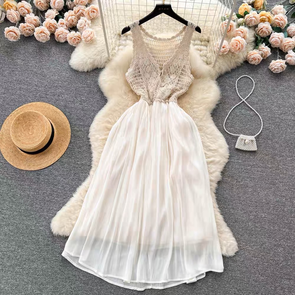 Celeste like a queen crotchet attached dress KD122 image