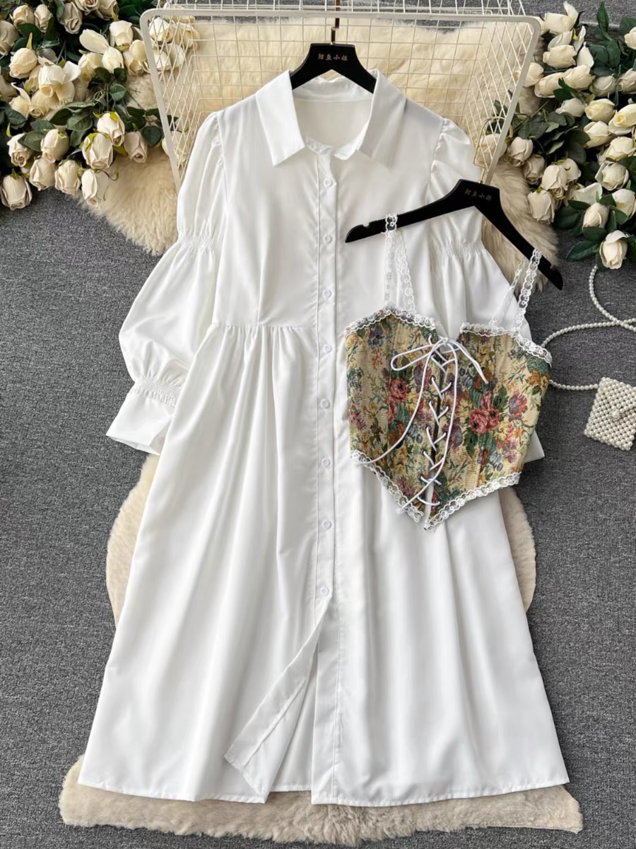 Baddie on the go shirt dress & corset SDZZ839 image