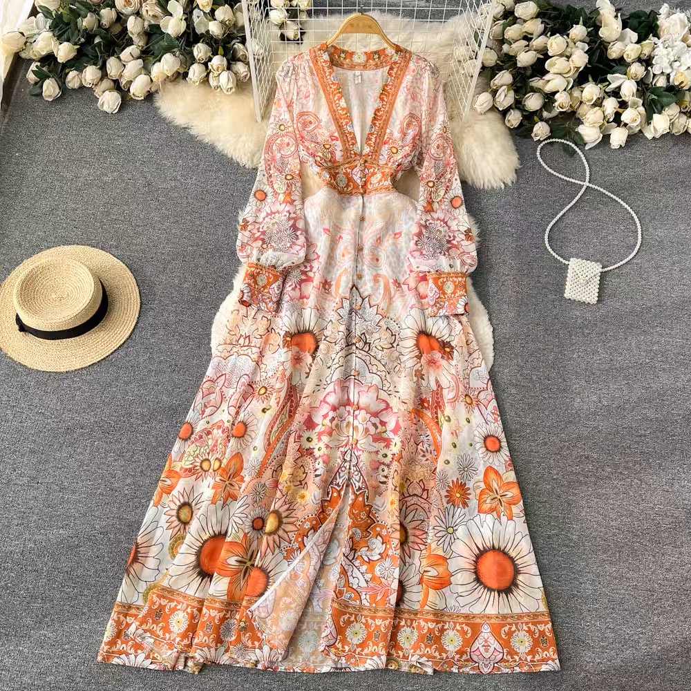 Thriving with you print dress ED45 image