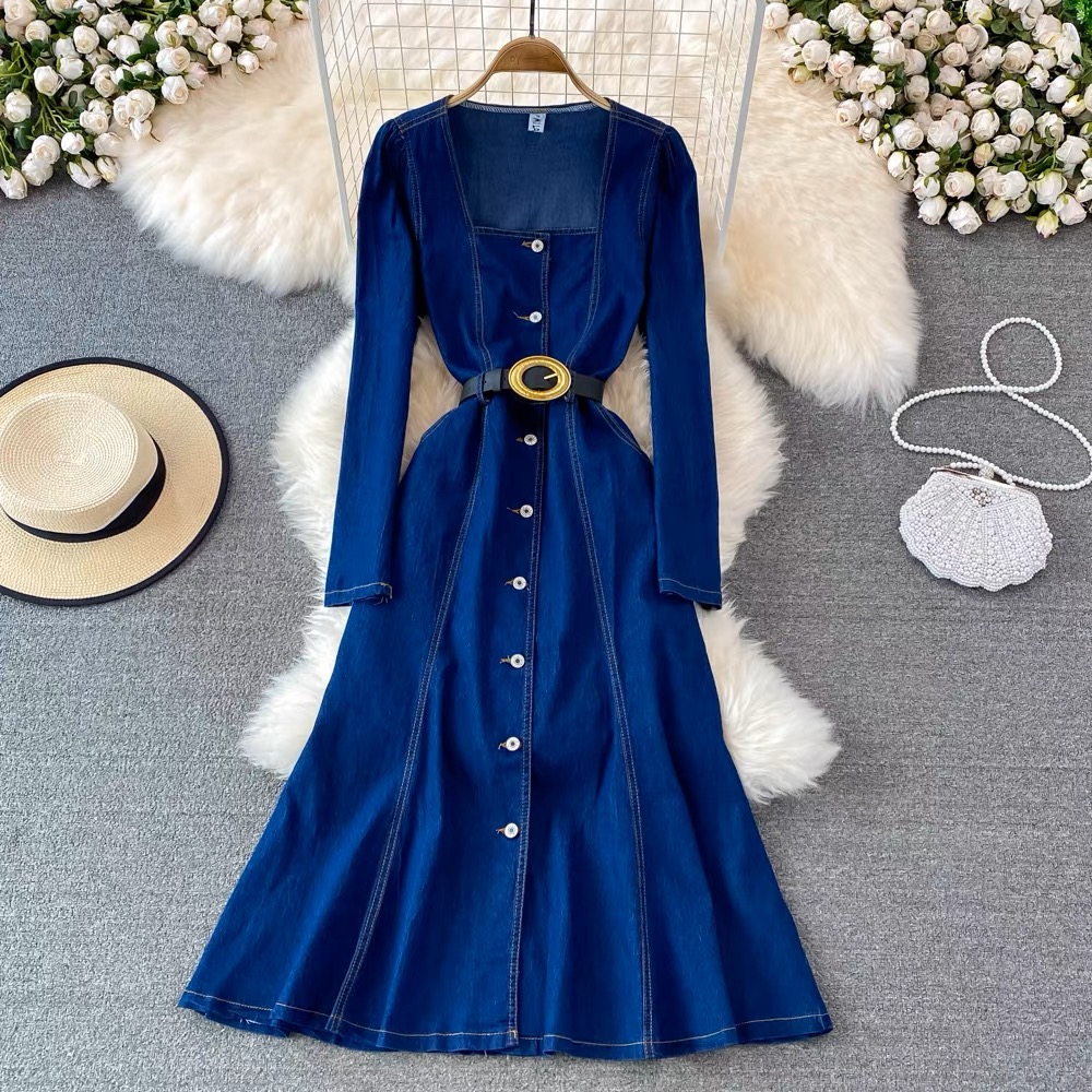 Office calling denim dress DD13 image